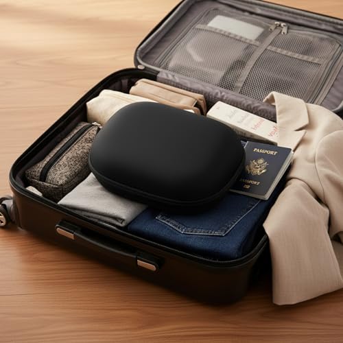 Hard Shell Headphone Case for Over-Ear Headphones, Protective EVA Travel Storage Box with Mesh Pocket & Velvet Lining