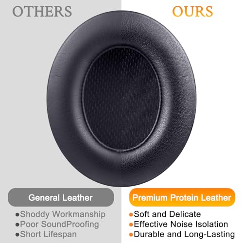 Replacement Ear Pads Cushions for Beats Studio 2 & Studio 3 Wired & Wireless Headphones, Earpads with Soft Protein Leather, Noise Isolation Memory Foam, Added Thickness - Titanium - color: Titanium
