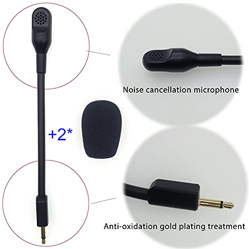 Mic Replacement Fits for Razer BlackShark V2,V2 Pro,V2 SE Wireless Gaming Headsets, Noise Cancelling 3.5mm Jack Boom BlackShark PC Game Sound Microphone Set with 2 Pcs Foam Covers - size: BlackShark V2,V2 Pro(2020 Edition),V2