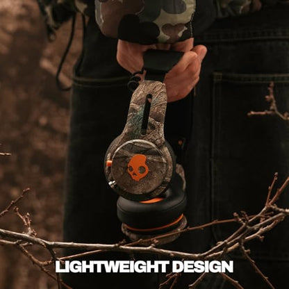 Skullcandy Icon ANC Noise Canceling Wireless Headphones - Realtree APX | On-Ear Fit, Bluetooth, Noise Cancellation, 60 Hours Battery, Sweat Water Resistant, Foldable, Travel Ready, Microphone - color: Realtree APX Black/Orange