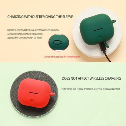 Soft Silicone Case Cover Dedicated Earphone Case Secure Grip Easy Access Scratch Resistant Housing Skin Portable Earphone Pouch - color: red