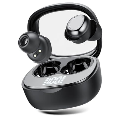 Sleep Ear Buds, New True Wireless Earbuds, Ultra-Mini Bluetooth 5.4 Earbuds for Side Sleepers, 53H Play Hi-Fi Stereo 3D Bass Noise Cancelling Bluetooth headphones, Sleep Mode, IP7 Waterproof Earphones