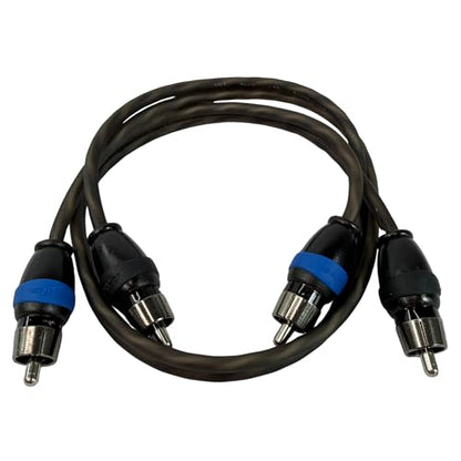 Sky High Car Audio 2 Channel Twisted 1.5 ft RCA Cables Coated 1.5' OFC 1 1/2 - size: 1.5 Feet