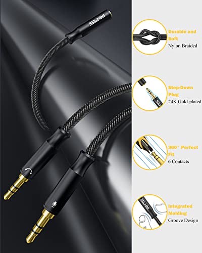 Headphone Splitter Cable 3.5mm Female to 2 Male 30cm