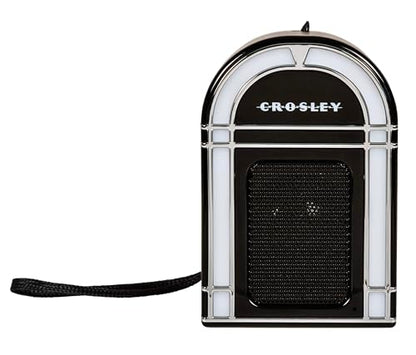 Crosley CR3046A-BK Mini Jukebox Portable Bluetooth Speaker, Black | Bluetooth In, 5 Color-Changing Light Modes, LED Lights Sync with Music, Rechargeable Lithium-Ion Battery - color: Black