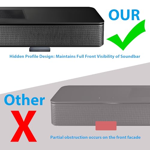TERDEWE Soundbar Wall Mount Bracket - Works with All Soundbars Including Samsung, Vizio, LG, & More - Depth Adjustable for Dolby Atmos Soundbars，Soundbar Mount Shelf