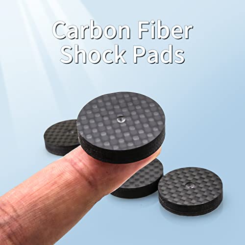 Audiocrast 4X Carbon Fiber Isolation Pads, 40x10mm Speaker Shock Absorber Vibration Dampener for Turntable, Subwoofer, Amplifier, DVD Player - size: 40x10mm