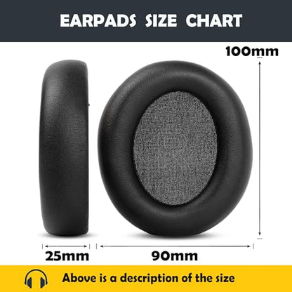Earpads and Headband Replacement Compatible with Anker Soundcore Space Q45 Bluetooth Wireless Over-Ear Headphone Ear Pads with Softer Protein Leather/Memory Foam