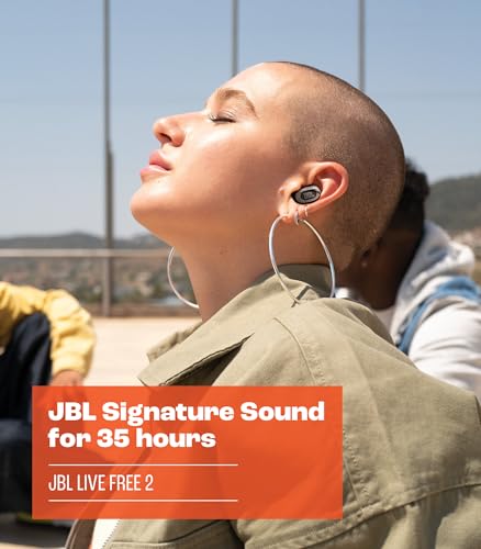 JBL Live Free 2 TWS - Noise Cancelling Earbuds - Black | JBL Signature Sound, True Adaptive Noise Cancelling with Smart Ambient, 35 728 hours of playback with wireless charging - color: Black