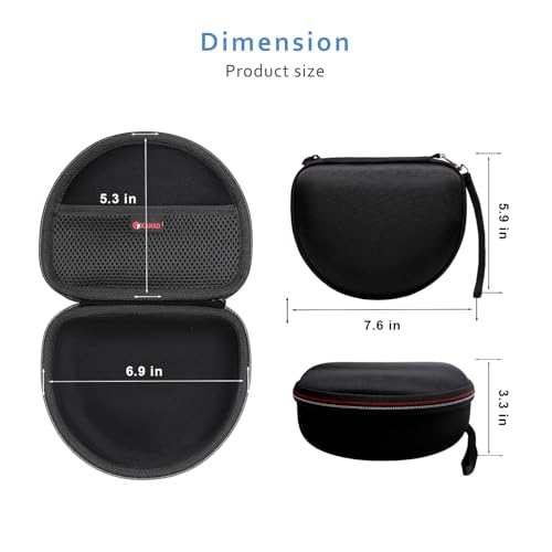 XANAD Hard Case for JBL Junior JR 470NC/460NC/320 Kids Headphones, Black | for iClever BTH12 HS19 BTH20 BTH22 BTH26/Candy Bila/Acer/JBL/MIDOLA/JoySpark/JLab/ADOOPE/Spiderman/EarFun/ Etc Kids Headphone - color: Black