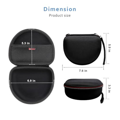 XANAD Hard Case for JBL Junior JR 470NC/460NC/320 Kids Headphones, Black | for iClever BTH12 HS19 BTH20 BTH22 BTH26/Candy Bila/Acer/JBL/MIDOLA/JoySpark/JLab/ADOOPE/Spiderman/EarFun/ Etc Kids Headphone - color: Black