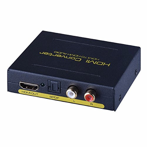 HDMI Audio Extractor | Toslink Optical Digital Audio Output | Analog RCA L/R Stereo Output | HDMI v1.3 1080P 3D | Model: VHD-H2HSAs