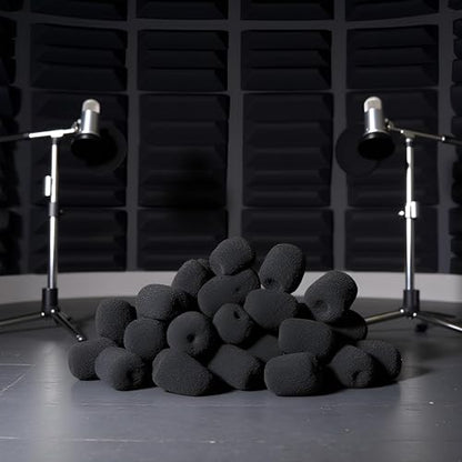 10Pcs Black Microphone Headset Grill Windscreen Sponge Foam Mic Cover Price Black Wholesale Microphone Windscreens Microphones and Accessories