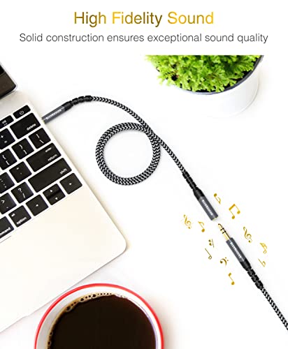 BlueRigger Headphone Extension Cable (25FT, 24K Gold Plated Jack, Hi-Fi Sound, 3.5mm Male to Female Stereo Audio Cable) – Aux Cord for iPod, Laptops, Smartphones, Speakers, Tablets, Home Car Stereo - size: 25FT