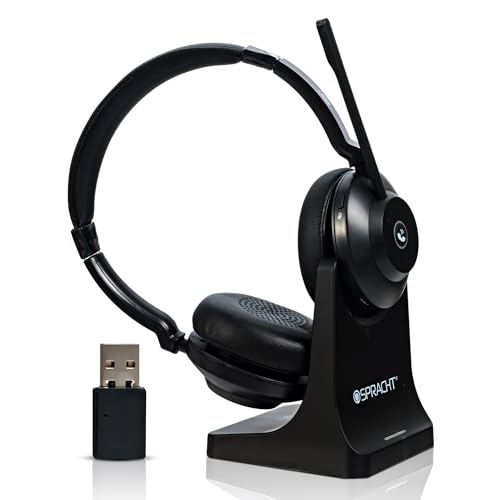 Spracht Blues Combo BT/USB Wireless Headphones for Working Professionals, Comfortable PC Headset, 40 Hour Battery Life, USB and Bluetooth Headset with Noise Cancelling Microphone for Work (Dual Ear) - style: Dual Ear