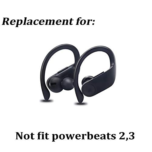 Replacement Eartips Silicone Earbuds Buds Set for Powerbeats Pro Beats Wireless Earphone Headphones,4 Pair (Black) - color: Black