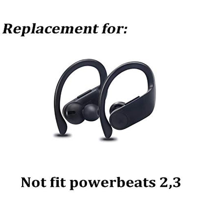 Replacement Eartips Silicone Earbuds Buds Set for Powerbeats Pro Beats Wireless Earphone Headphones,4 Pair (Black) - color: Black