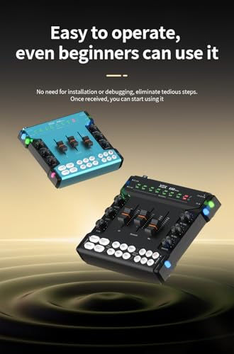 XOX Kx2 portable Streaming Audio Mixer for Pc/phone Professional Streaming live Sound Card with 48V Phantom Power,XLR and 3.5/6.5mm microphone audio interface for Podcast/Recording/singing.