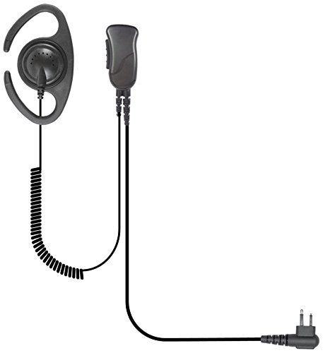 PRYME SPM-1203C Defender™ Series (SPM-1200C) Lapel Microphone with D-Loop Style Earphone – Black