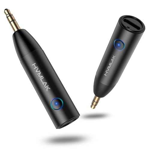 HVMLAK Link280 Car Bluetooth 5.4 Aux Adapter 3.5mm Jack Receiver, 1 Pack - color: Black