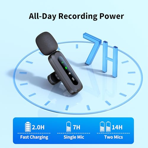 Wireless Mini Microphone for iPhone 15/16/17, iPad, Android, Wireless Lavalier Microphone with Noise Reduction, Portable USB C Lapel Mic for Video Recording, Vlog, Tiktok, YouTube - size: iPhone 15/16/17 & Androids (USB-C)