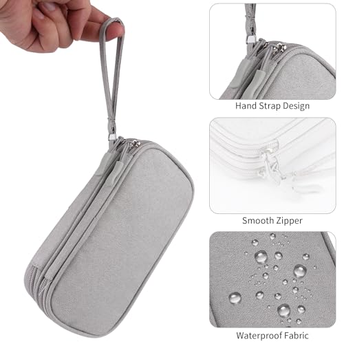 Travel Cable Organizer - Electronics Accessories Bag(Double Layer - Grey) - color: Double Layer -Grey