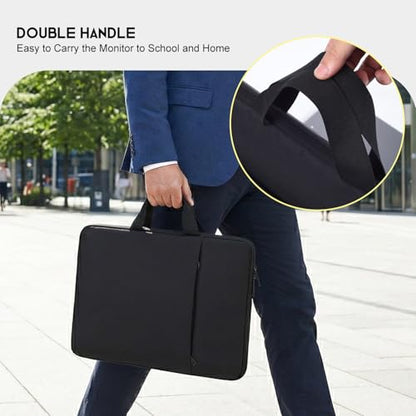 23.8-24 inch Portable Monitor Case Compatible with Ygretyrjh Redalf Hyangin Setcold KEFEYA AOKER Large Portable Monitor with Detachable Stand, Travel Padded Carrying Sleeve Bag - size: 23.8-24 Inch with Stand