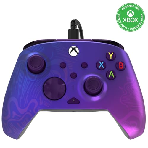 PDP Rematch Enhanced Wired Gaming Controller for Xbox Series X|S & Xbox One - color: Purple Fade, style: Controller