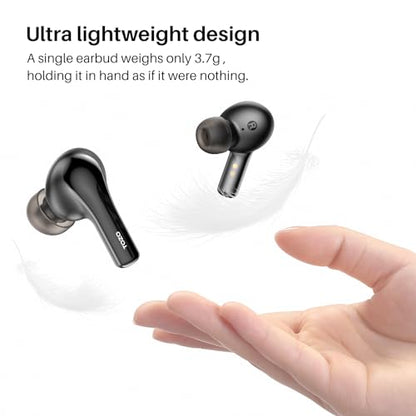 TOZO A2 Mini Wireless Earbuds, Ultra Lightweight Bluetooth 5.3 Headphones | Comfortable Fit Ear buds, Clear Calls with Built-in Mic, Immersive Premium Sound, 20H Playtime, in Ear Headset, Black - color: Black