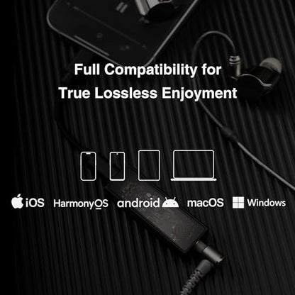 Questyle M12i HiFi Headphone Amplifier [MFi Certified] Portable USB DAC | Lossless Mini Audio Amps Supports PCM 768kHz/DSD512 with 3.5mm Outputs High Resolution for Smartphones/PC/Laptops