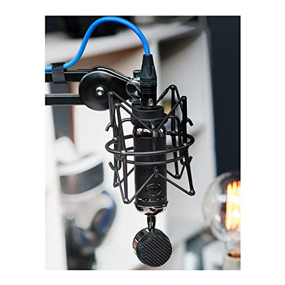 Blue Blackout Spark SL XLR Condenser Microphone for Pro Recording, Streaming, Podcasting, Gaming, with Large Diaphragm Cardioid Mic Capsule, Shockmount, Detailed Natural Sound, Protective Case - Black