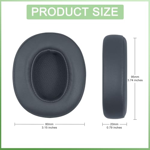 Replacement Earpads for Skullcandy Crusher EVO Headphones,Compatibel Crusher EVO Replacement Ear Pads,Upgraded Ear Covers with Soft Protein Leather,Optimized Noise Isolation Memory Foam (Dark Grey) - color: Dark Grey