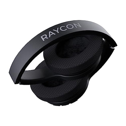 Raycon Fitness Bluetooth Headphones - Over The Ear Running Headphones, Active Noise Cancelling Wireless Headphones + Awareness Mode, Bluetooth Headset with Mic, 45 Hours of Battery Life (Black) - color: Black