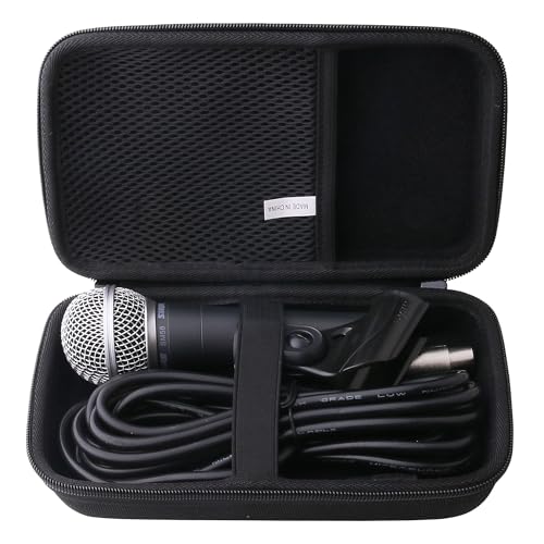 WAIYUCN Hard Carrying Case Compatible with Shure SM58 Pro XLR Dynamic Microphone/PGA48/BETA 58A/PGA58/KSM8 Cardioid Dynamic Vocal Microphone ，Shure Brand Multiple Models of Microphones Case