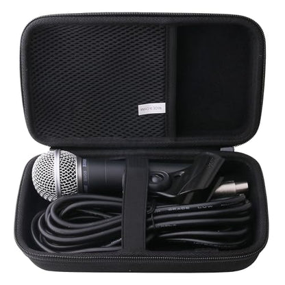 WAIYUCN Hard Carrying Case Compatible with Shure SM58 Pro XLR Dynamic Microphone/PGA48/BETA 58A/PGA58/KSM8 Cardioid Dynamic Vocal Microphone ，Shure Brand Multiple Models of Microphones Case