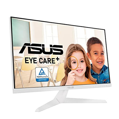 ASUS VY249HE-W 23.8” 1080P Monitor - White, Full HD, 75Hz, IPS, Adaptive-Sync/FreeSync, Eye Care Plus, Color Augmentation, Rest Reminder, HDMI, VGA Frameless VESA Wall Mountable - style: 75Hz Eye Care Plus (White)