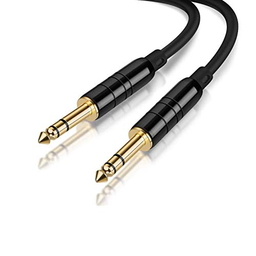 CableCreation 1/4 Inch 6.35mm TRS Balanced Stereo Instrument Guitar Cable | Pro Grade Quarter inch 1/4'' TRS Male to Male Audio Cable for Bass,Keyboard,AMP,Speaker,Mixer,Studio,Speaker/Receiver,6~50ft - size: 15 Feet