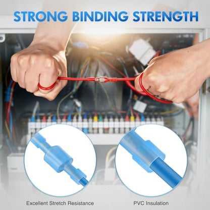 Nilight 400PCS Nylon Quick Disconnect Male and Female Spade Terminals | Electrical Insulated Solderless Wire Connector for 22-18AWG 16-14AWG 12-10AWG Wires for Automotive Wiring Projects - color: 400PCS Spade Terminal