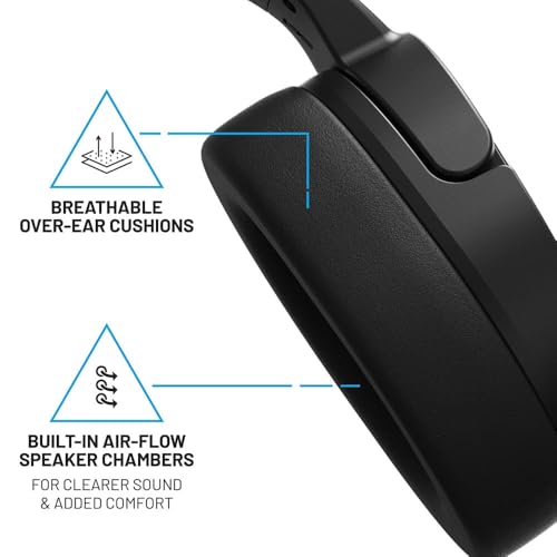 4Gamers Panther Over-Ear Gaming Headset Compatible with PS4/PS5, Xbox, Switch, PC with Flexible Mic, 3.5mm Jack, 1.5m Cable- Lightweight, Comfortable and Durable