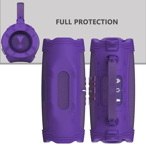 Silicone Cover Case for JBL Charge 6 Portable Bluetooth Speaker - color: Purple
