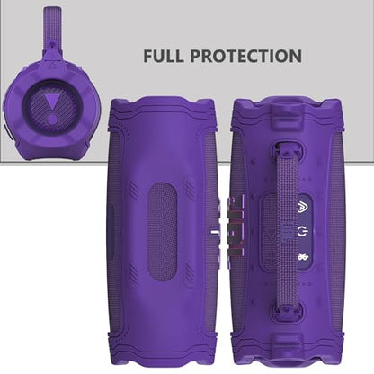 Silicone Cover Case for JBL Charge 6 Portable Bluetooth Speaker - color: Purple
