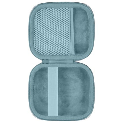 for Bose New SoundLink Micro 2nd Gen Speaker Protective Case, Blue | EVA Hard Shell, Soft Velvet Lining, Durable Wrist Strap, Portable Travel Bag with Carabiner, Mesh Accessory Pocket - color: Blue Case
