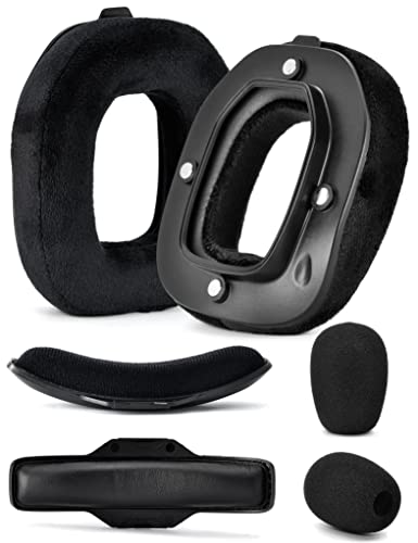 Defean Velour Earpads for Astro A40 TR Headset | A40 TR Mod Kit Ear Cushions and Headband, Upgrade High-Density Noise Cancelling Foam, Added Thickness