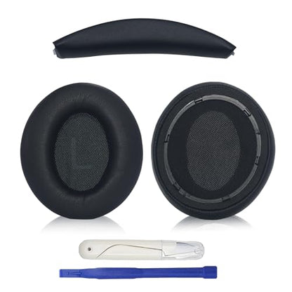 Adhiper Earpads & Headband for Anker Soundcore Space Q45 Headphones,Black