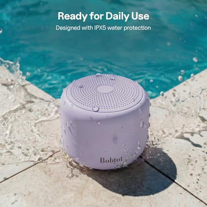 Bobtot Portable Bluetooth Speakers with Strap Mini Speaker, Pruple - color: Purple