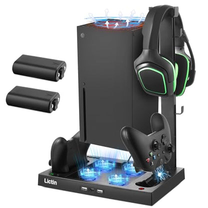 Lictin Cooling Fan Charging Station for Xbox Series X Console & Controller