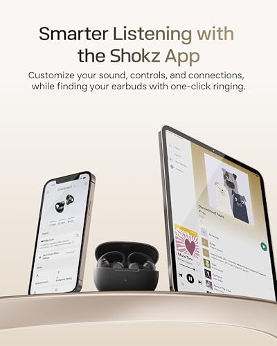 SHOKZ OpenDots 2 Open-Ear Clip-On Earbuds, White, Dolby Audio, 3 Mics | Deep Bass, 40H Playback, Bluetooth 6.1, IP57 Waterproof, AI Noise Reduction, Wireless Fast Charging - color: Pearl white