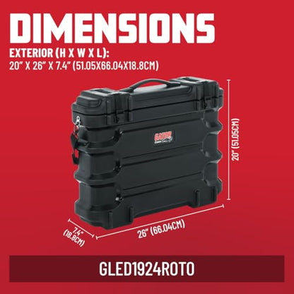 Gator Cases Molded LCD/LED TV and Monitor Transport Case; Fits 19" - 24" Screens (GLED1924ROTO) - size: 19"-24"