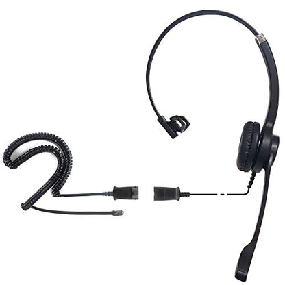 IPD IPH-250 Phone Headset with Noise Cancelling Microhone for Office and Call Center- Comapatible with Polycom VVX, Aastra,Avaya Digital, Nortel,Samsung,Mitel landline Phones. | Office and Call Center, Compatible with Polycom VVX, Aastra, Avaya Digital, N