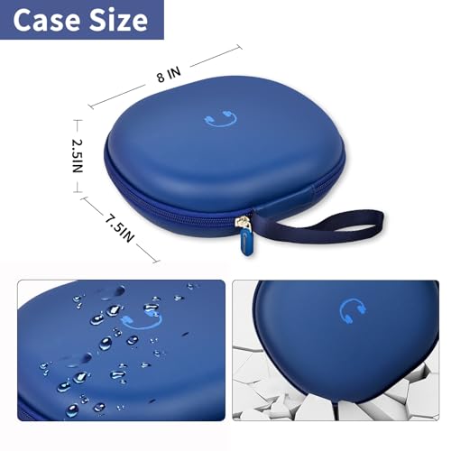 Comecase Headphone Case for JBL Tune 770NC，for JBL Live, 770NC, 660NC, 650B | Adjustable Divider, Cable Space and Carry Handle for Commuting, Gym and Travel, Students and Music Lovers, Case Only - Blue - color: Dark Blue